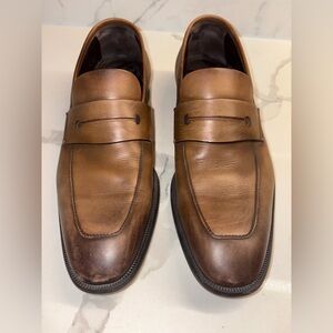 Brown men’s Ermenegildo Zegna penny loafers.
7 1/2 in good condition.